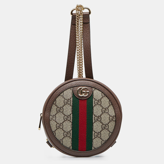 Luxury Gucci Trending 2025 Mini GG Supreme Round Ophidia Backpack