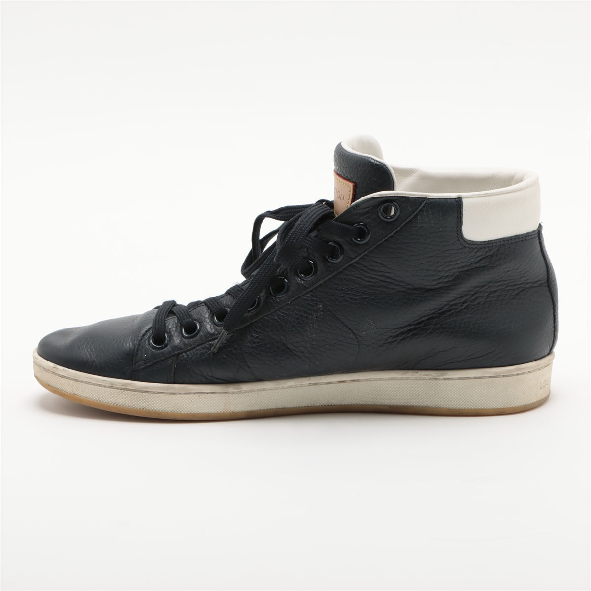 Louis Vuitton 12 Years Leather High-Cut Sneaker 6.5 Men WhiteNavy MS0182