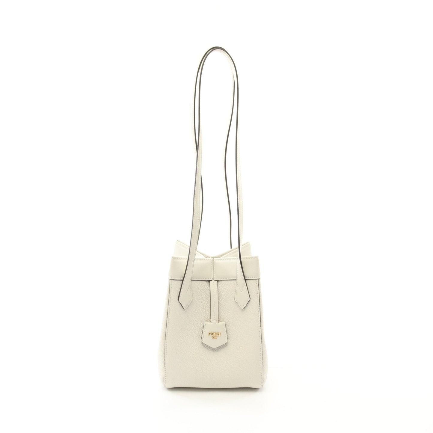 Luxury Fendi ORIGAMI MINI Origami Mini Shoulder bag Leather White