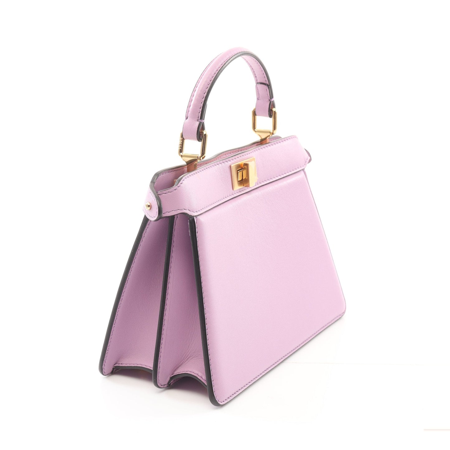 Luxury Fendi Peekaboo ISeeU Handbag Leather Purple 2WAY