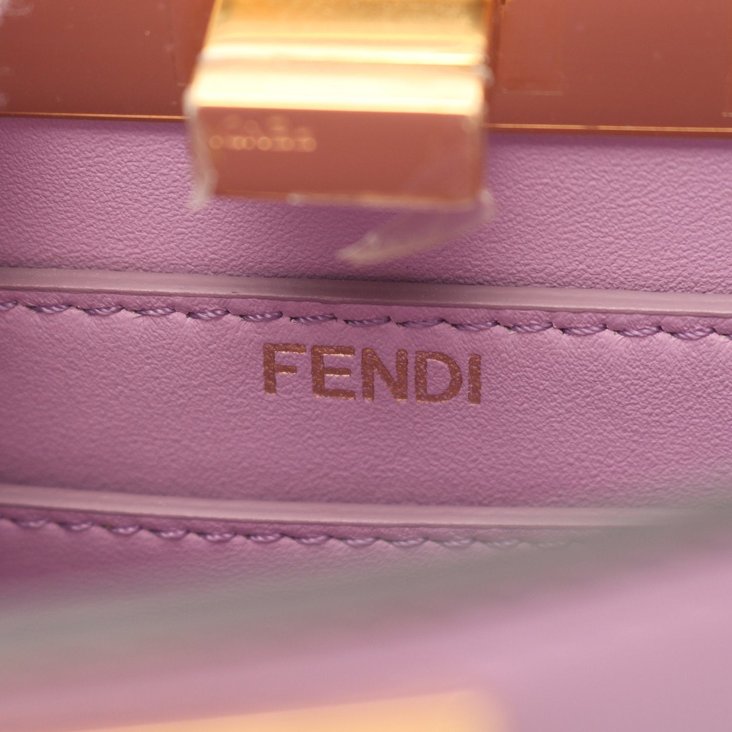 Luxury Fendi Peekaboo ISeeU Handbag Leather Purple 2WAY