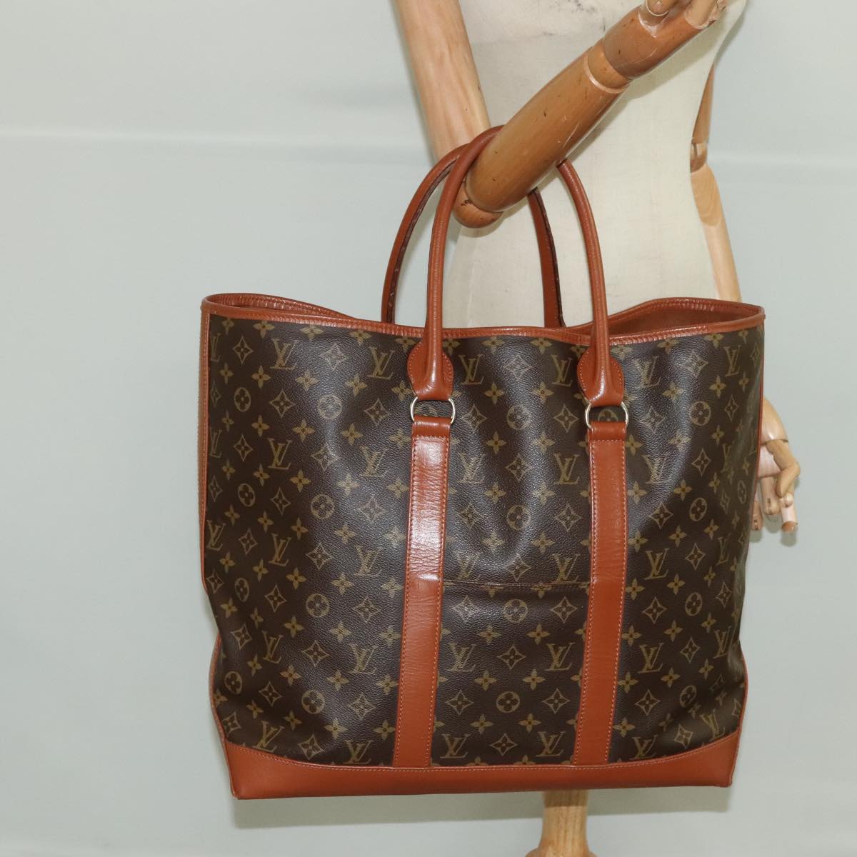LOUIS VUITTON Monogram Sac Weekend GM Tote Bag M42420 LV 96125