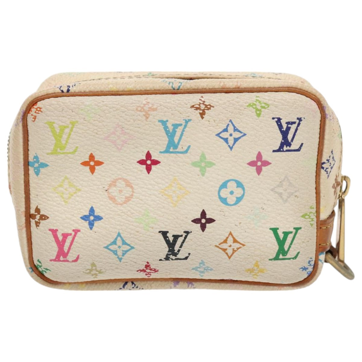 LOUIS VUITTON Monogram Multicolor Trousse Wapity Pouch White M58033 96162