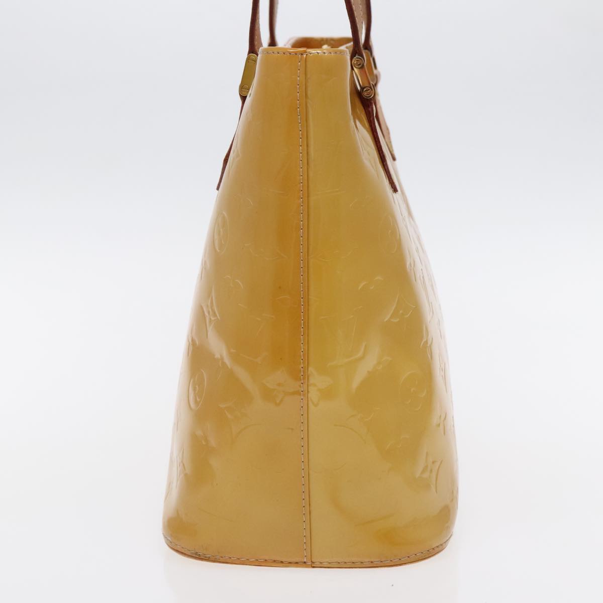 LOUIS VUITTON Monogram Vernis Houston Hand Bag Beige M91004 LV 96266
