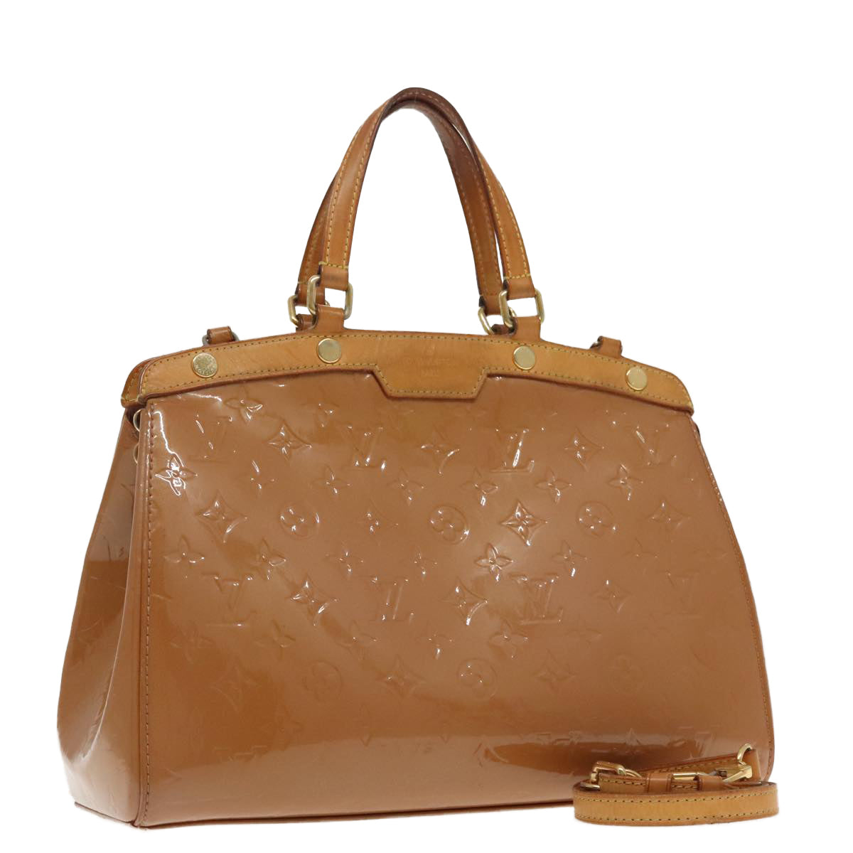 LOUIS VUITTON Monogram Vernis Blair MM Bag 2Way Rose Velours M91588 96291