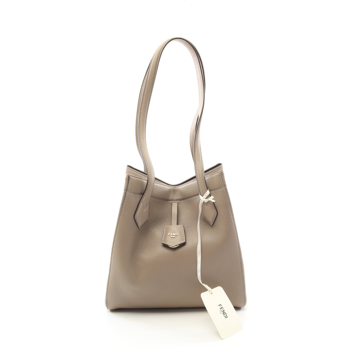 Luxury Fendi ORIGAMI MEDIUM Origami Medium Shoulder bag Tote bag Leather Gray beige