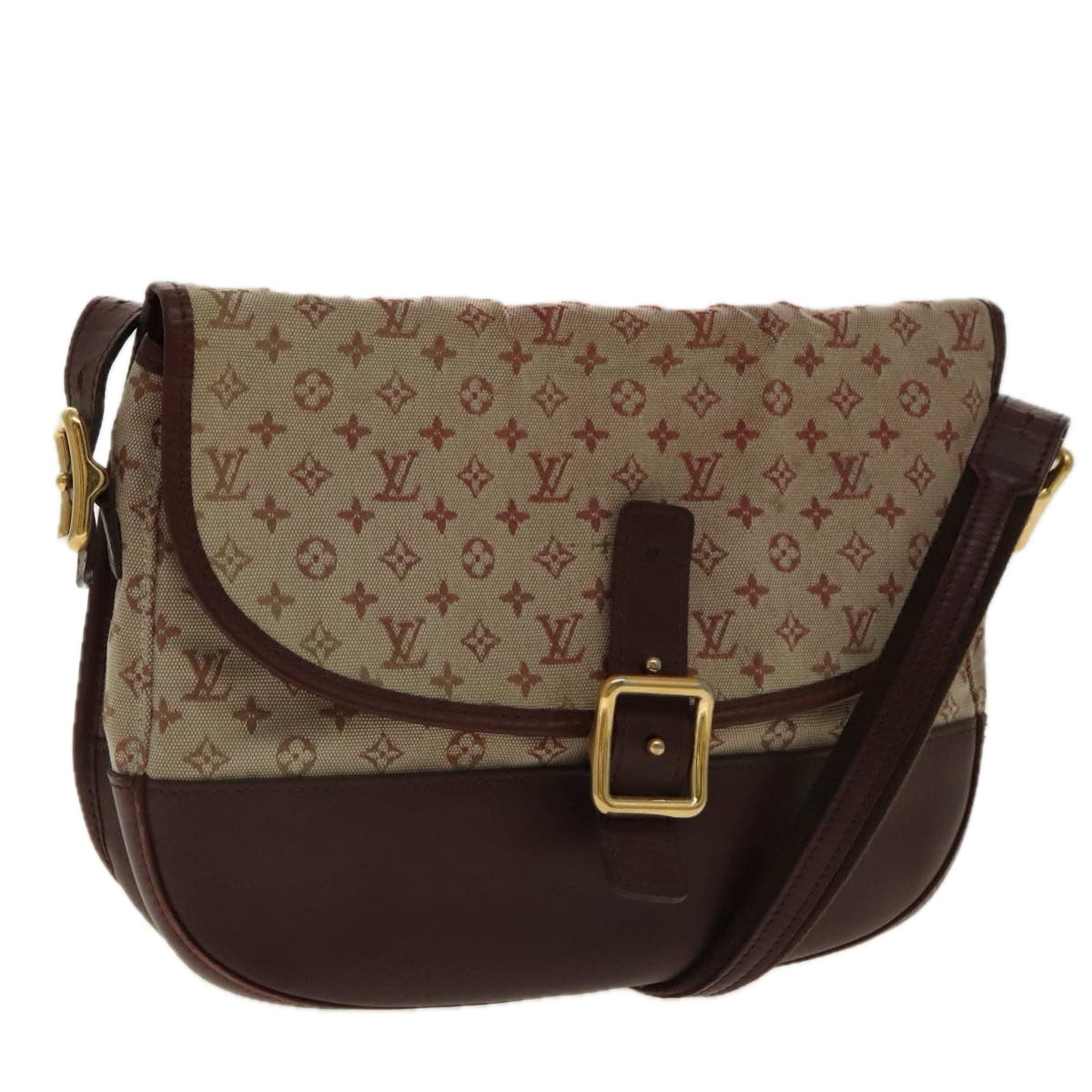 LOUIS VUITTON Monogram Mini Belanger Shoulder Bag Red M92671 LV 96318