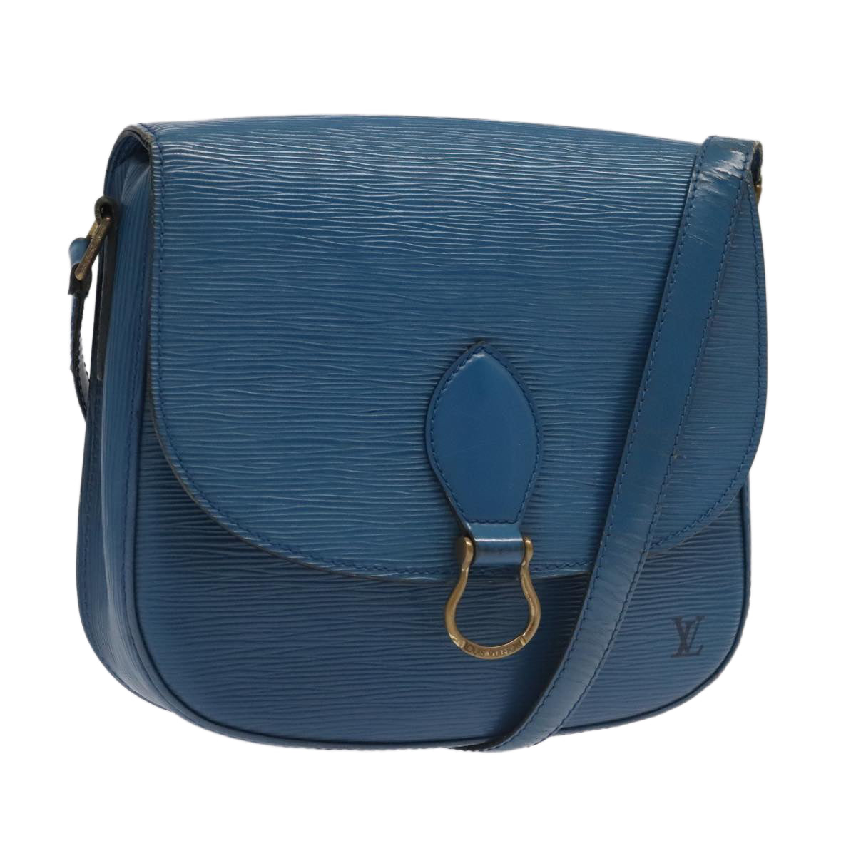 LOUIS VUITTON Epi Saint Cloud GM Shoulder Bag Toledo Blue M52195 LV 96321