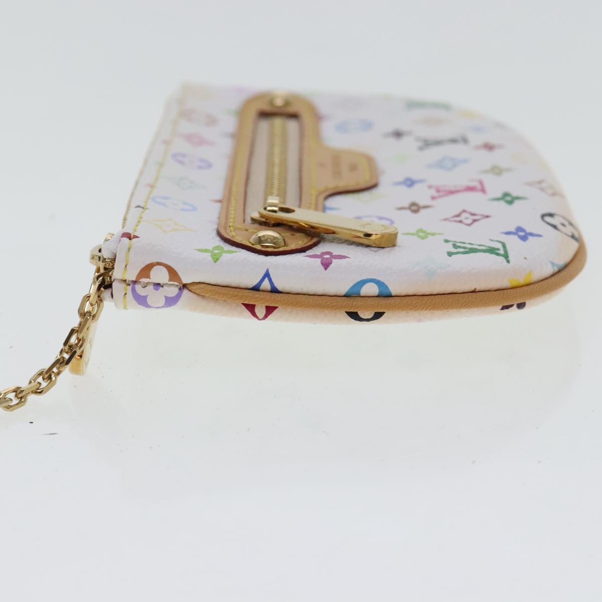 LOUIS VUITTON Monogram Multicolor Pochette MM Pouch White M60028 LV 96393