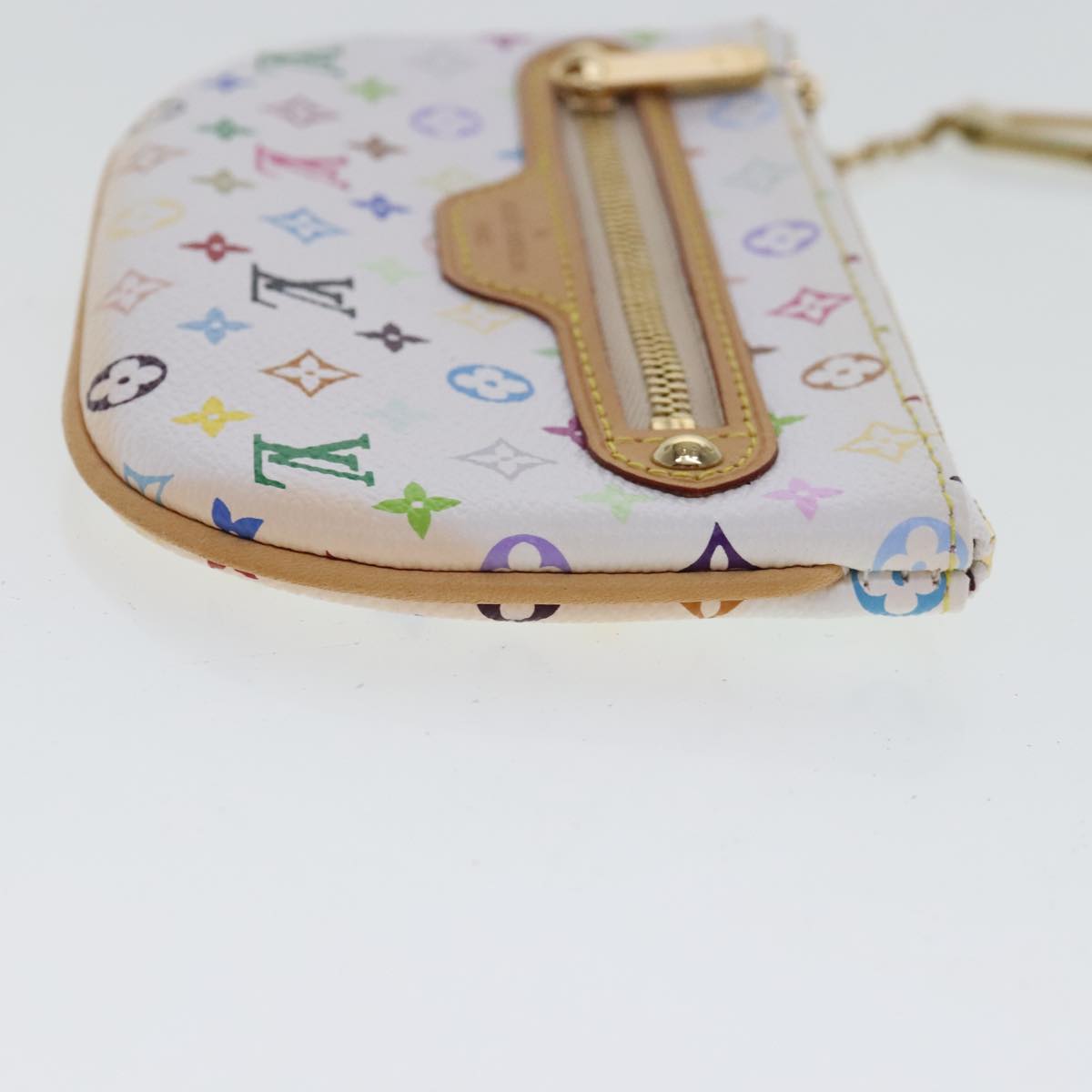 LOUIS VUITTON Monogram Multicolor Pochette MM Pouch White M60028 LV 96393