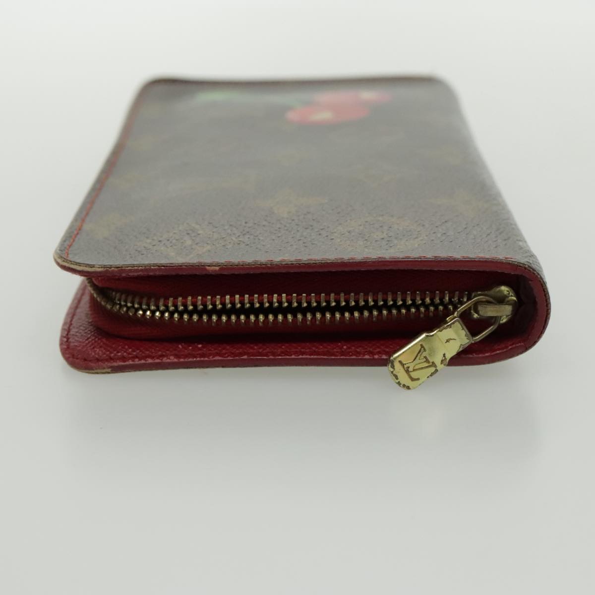 LOUIS VUITTON Monogram Cherry Porte Monnaie Zip Long Wallet M95006 LV 96399