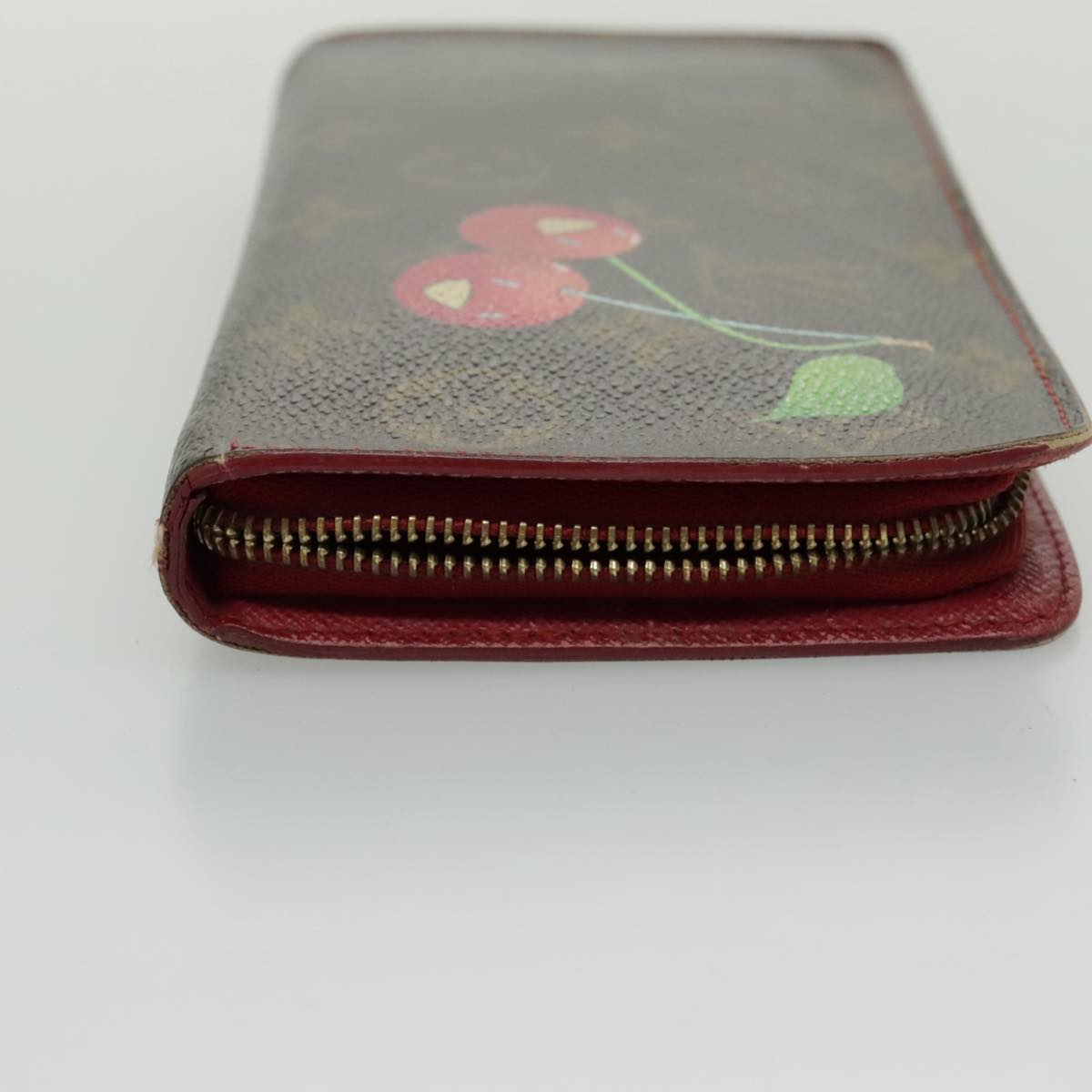 LOUIS VUITTON Monogram Cherry Porte Monnaie Zip Long Wallet M95006 LV 96399