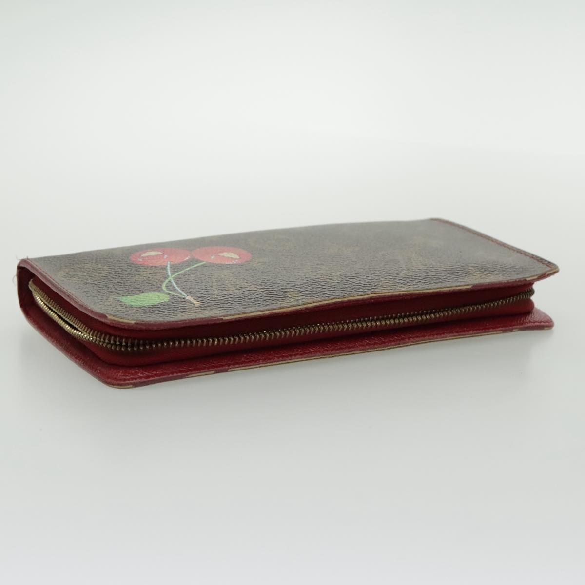 LOUIS VUITTON Monogram Cherry Porte Monnaie Zip Long Wallet M95006 LV 96399