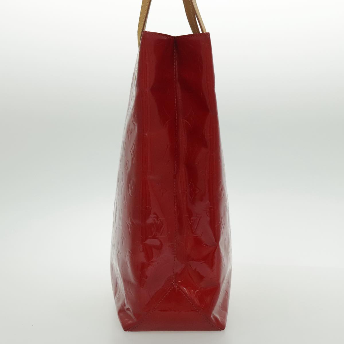LOUIS VUITTON Monogram Vernis Reade MM Hand Bag Red Rouge M91086 LV 96412