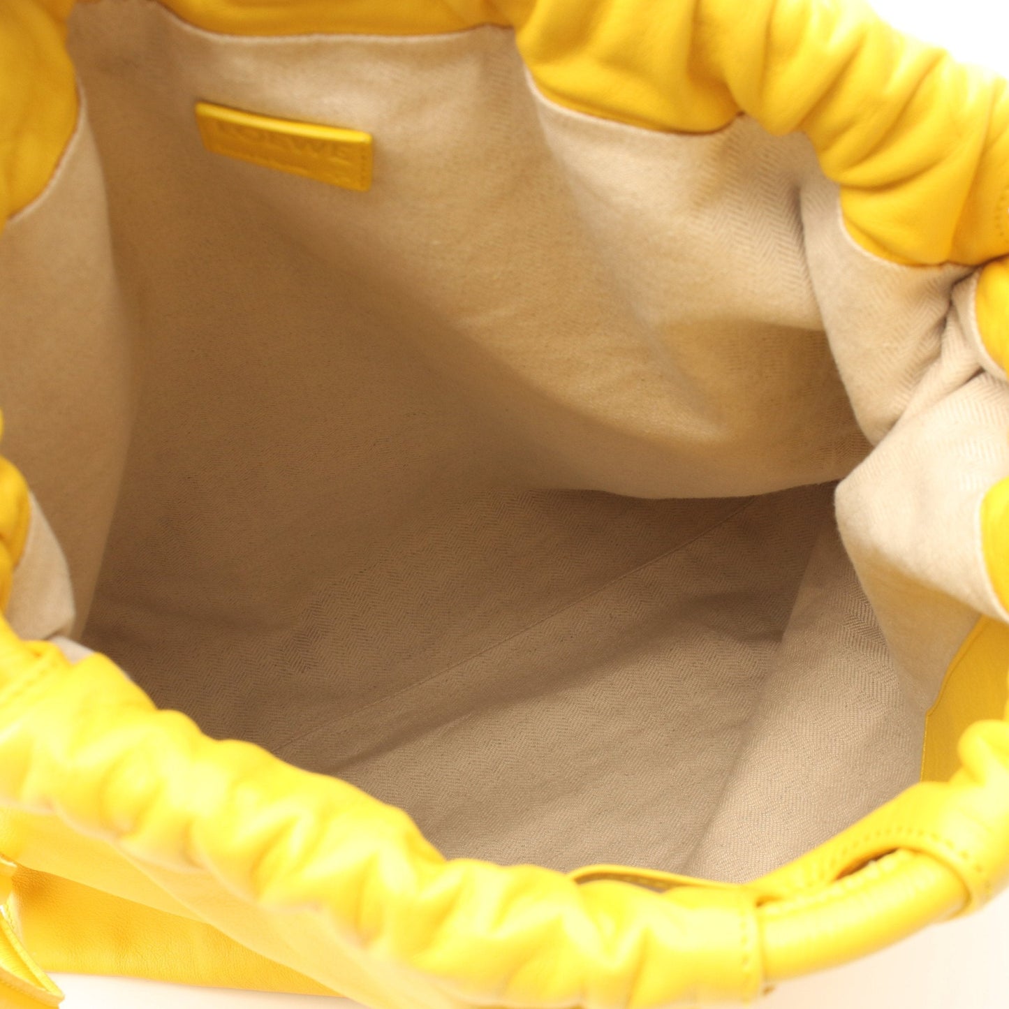 Luxury Fendi YAGO Yago Anagram Knapsack Leather Yellow