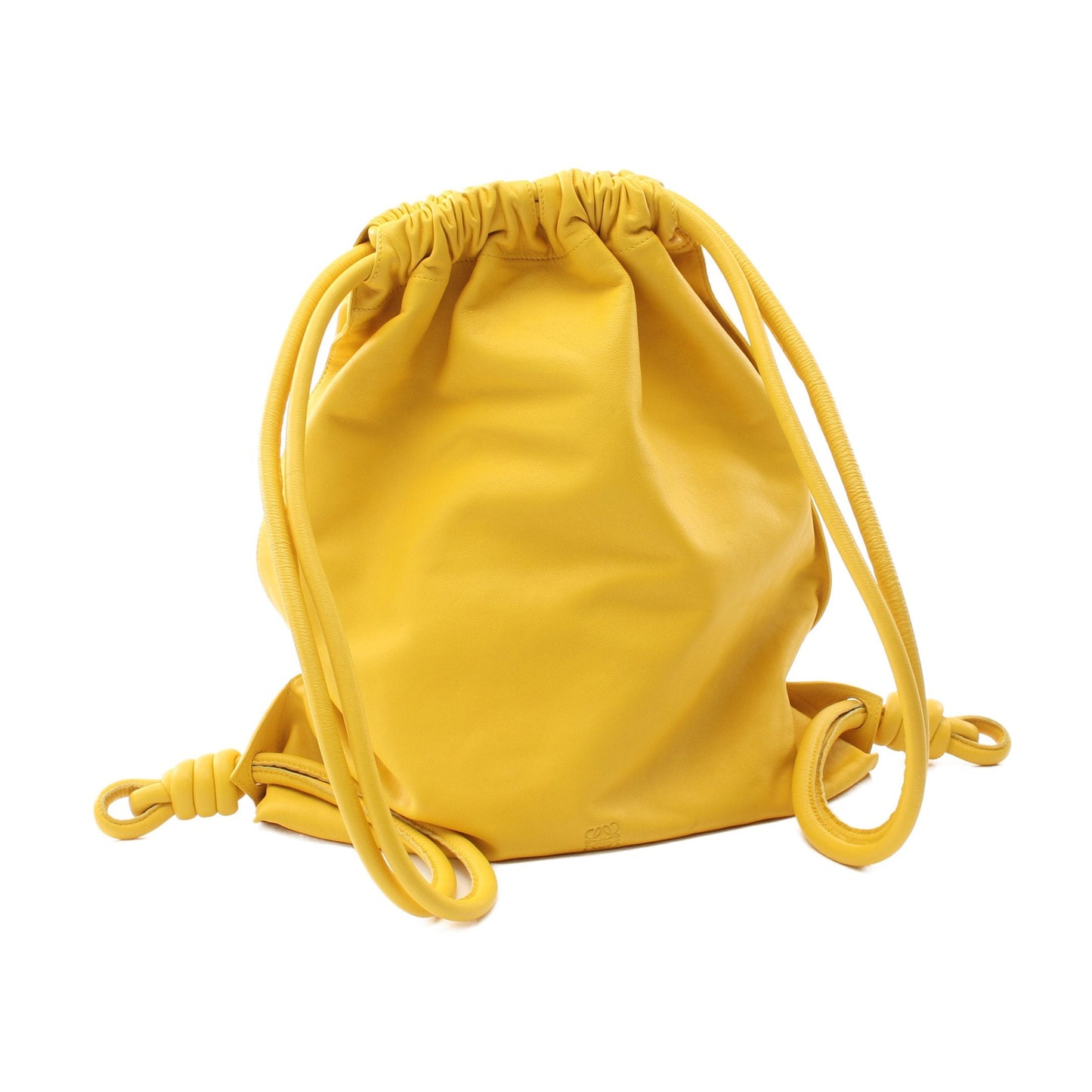 Luxury Fendi YAGO Yago Anagram Knapsack Leather Yellow
