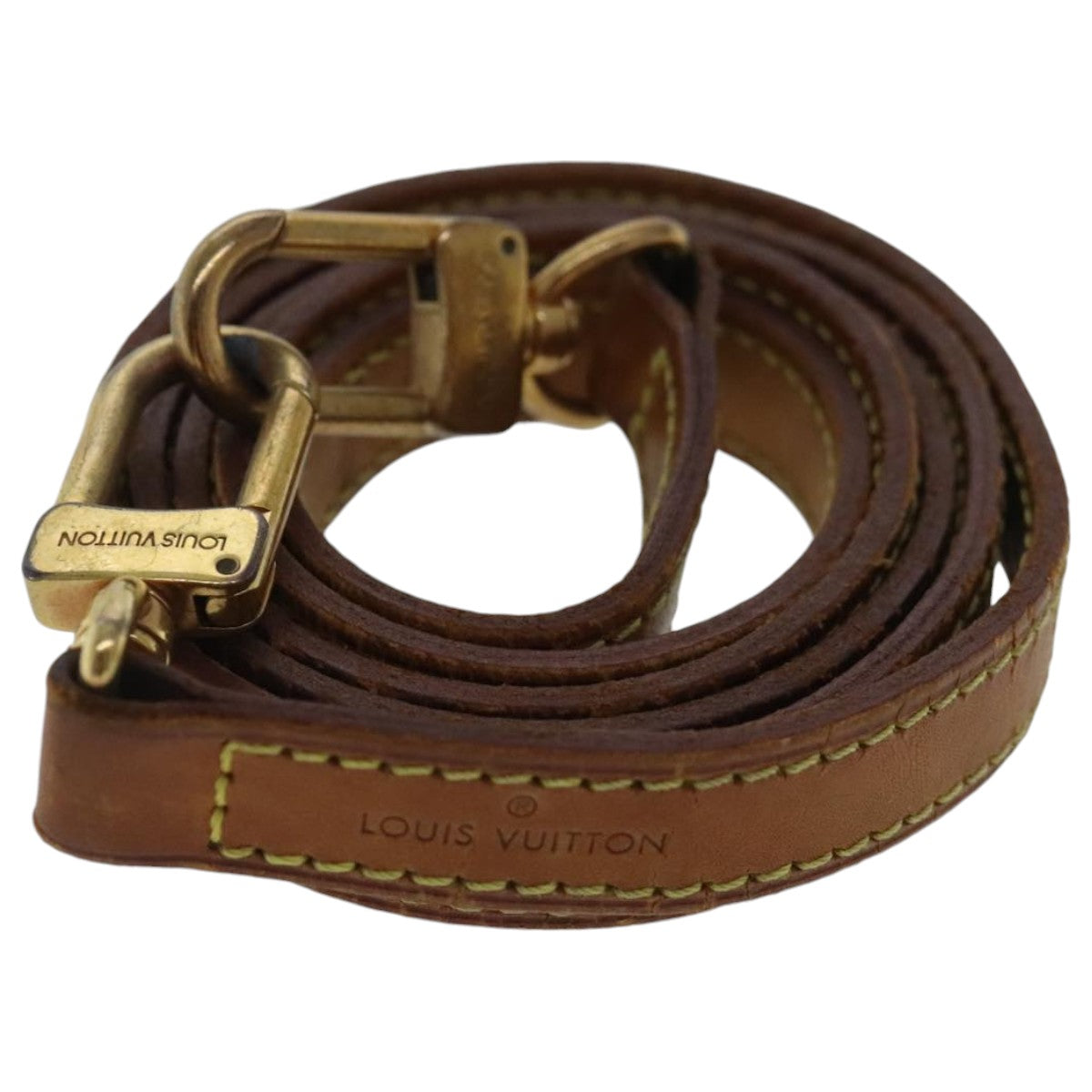 LOUIS VUITTON Shoulder Strap Leather 44.9"" Beige LV 96423