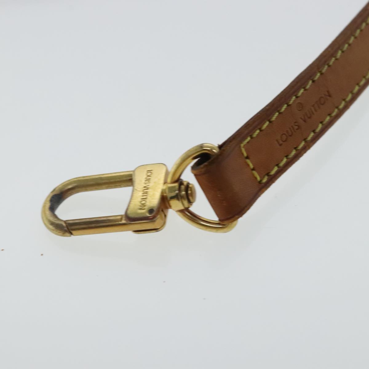 LOUIS VUITTON Shoulder Strap Leather 44.9"" Beige LV 96423