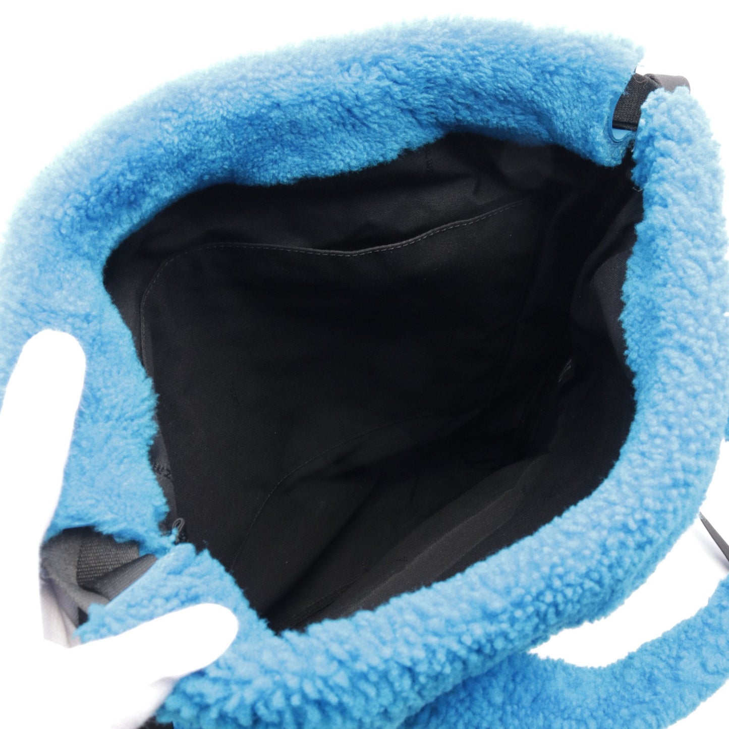 Luxury Fendi Backpack Rucksack Boa Fabric Blue