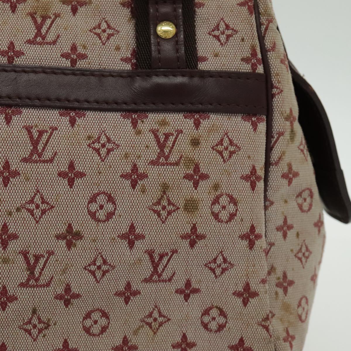 LOUIS VUITTON Monogram Mini Josephine PM Hand Bag Red M92216 LV 96441