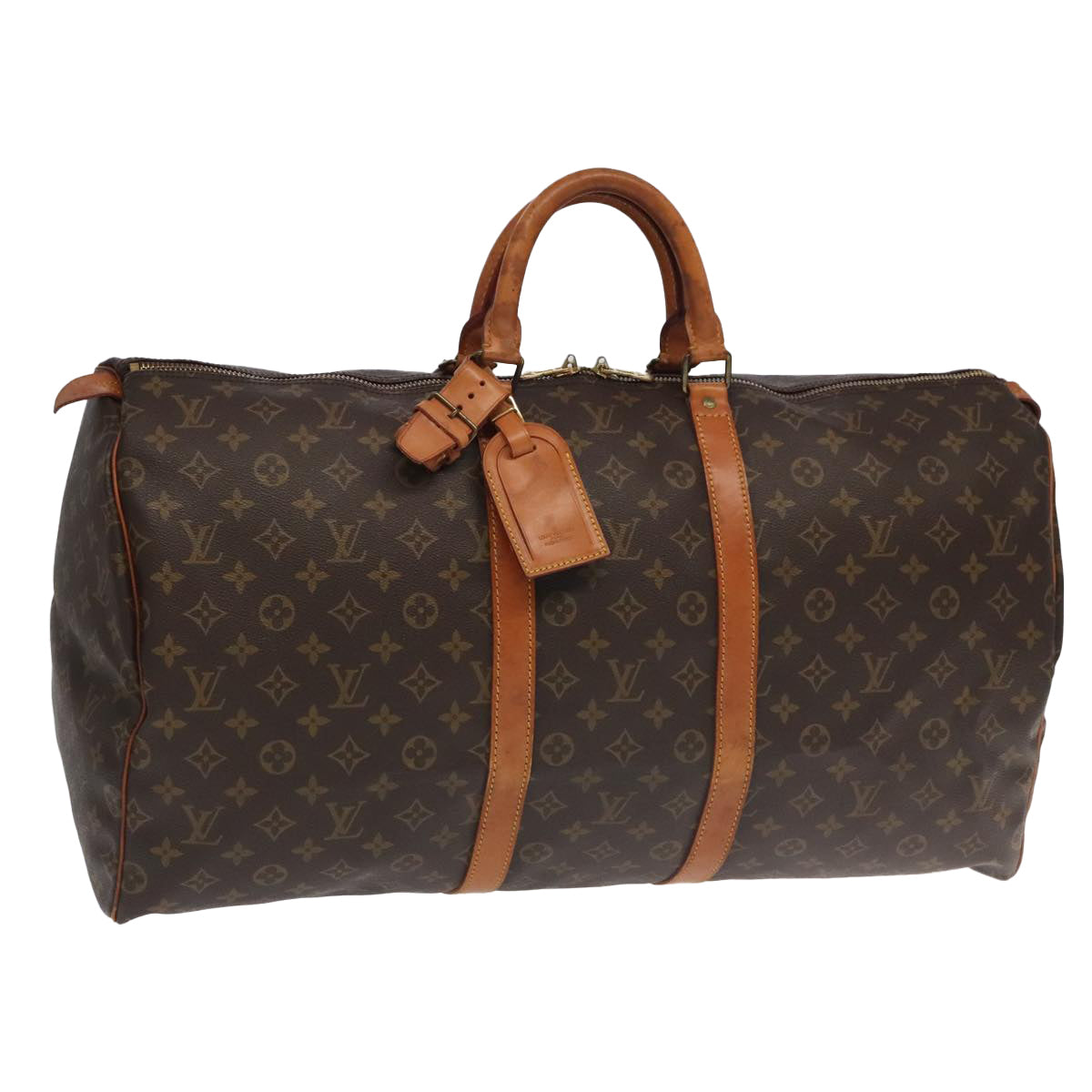 LOUIS VUITTON Monogram Keepall 55 Boston Bag M41424 LV 96461