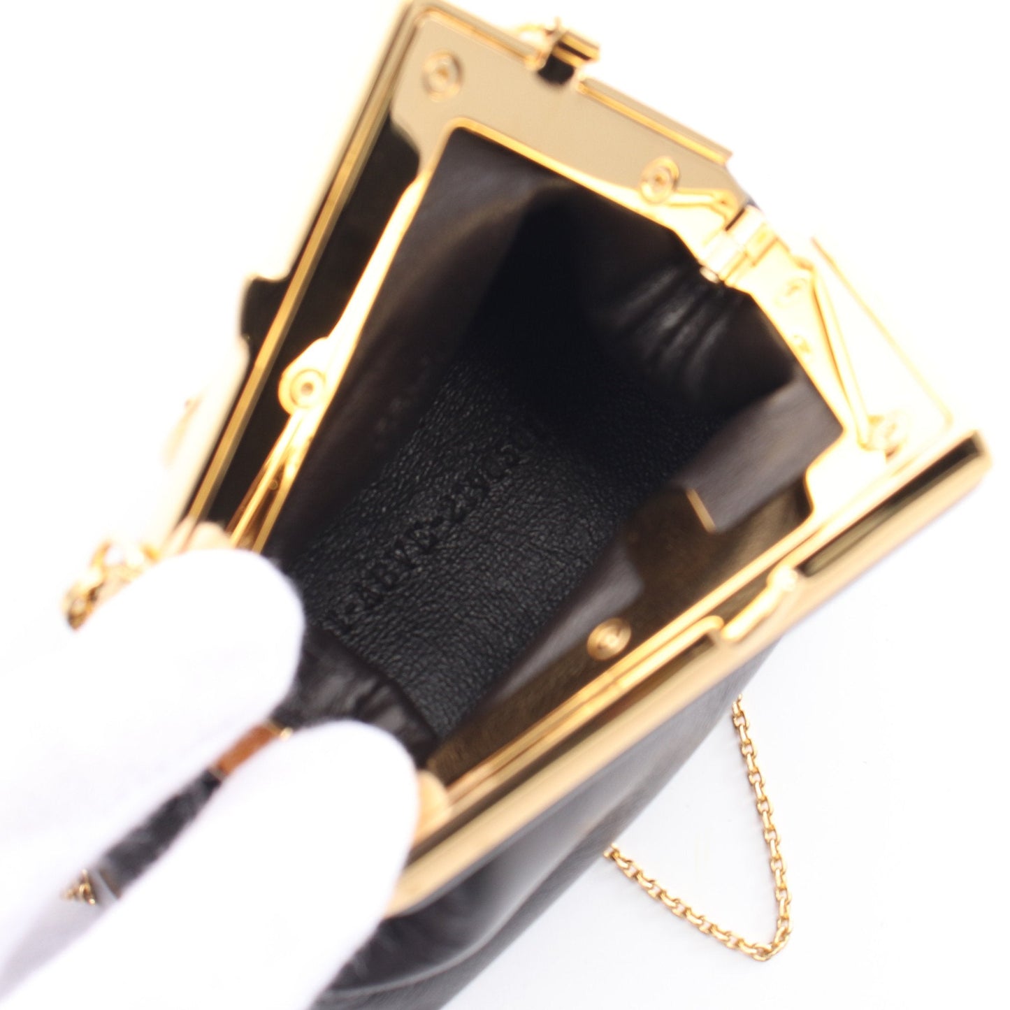 Luxury Fendi FIRST NANO CHARM First Nano Charm Coin purse Leather Dark gray