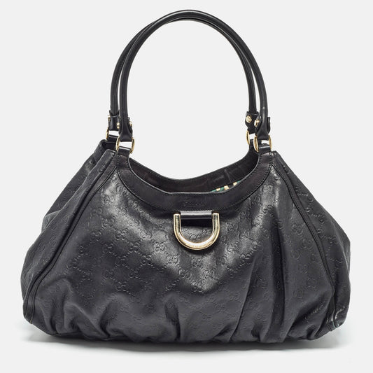 Luxury Gucci Trending 2025 Black Luxury Gucci Trending 2025ssima Leather Large Abbey D Ring Shoulder Bag