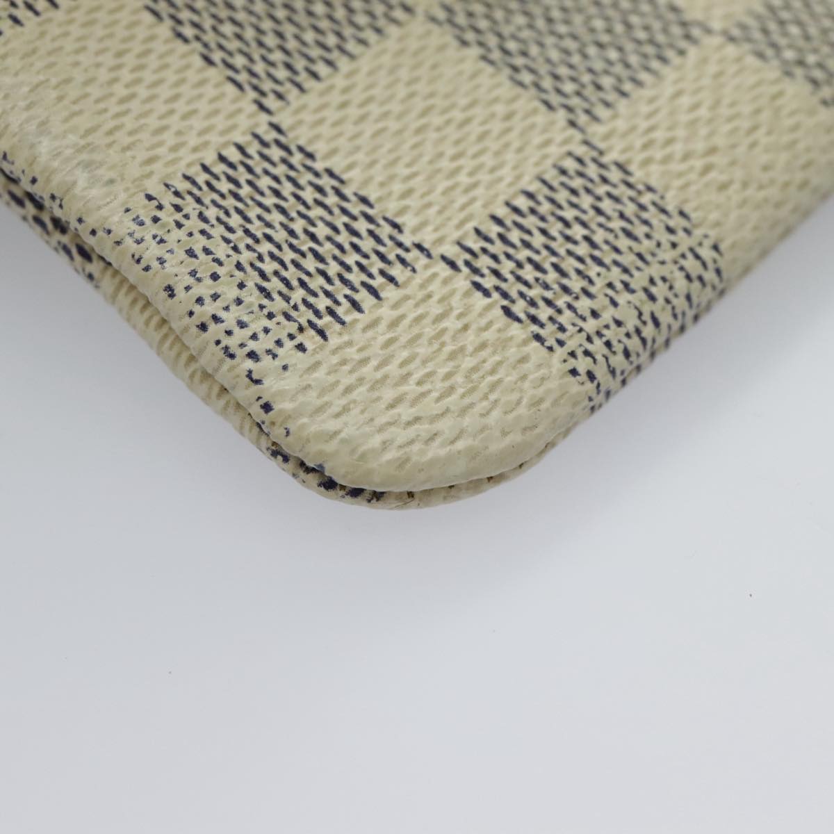 LOUIS VUITTON Damier Azur Pochette Cles Coin Purse N62659 LV 96552