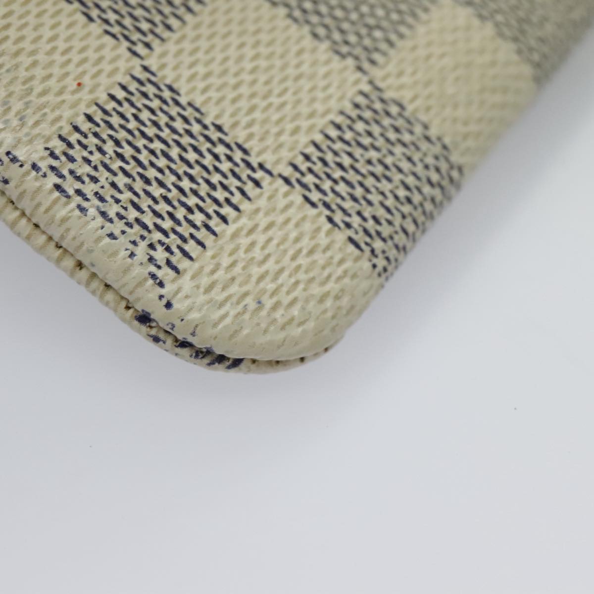 LOUIS VUITTON Damier Azur Pochette Cles Coin Purse N62659 LV 96552
