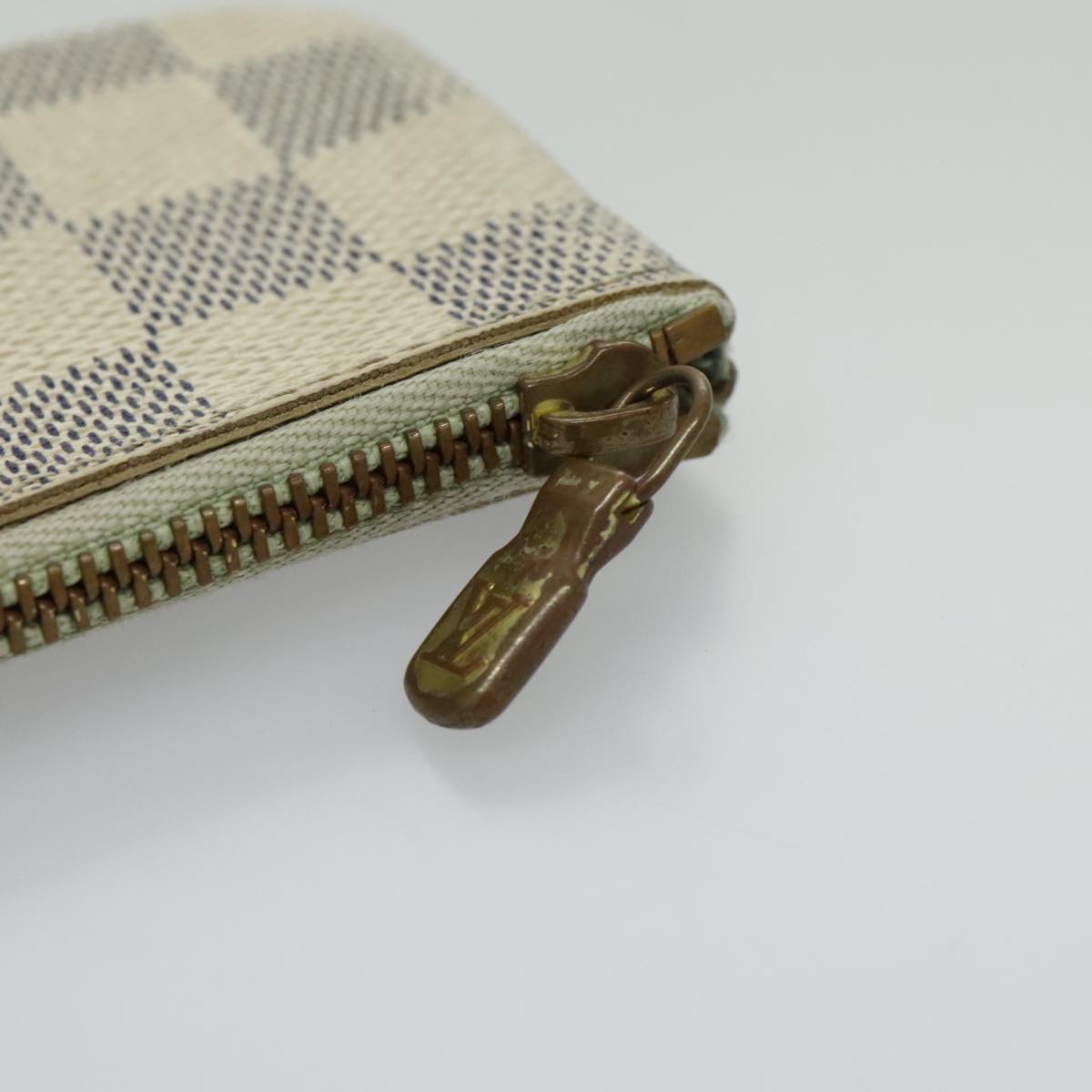 LOUIS VUITTON Damier Azur Pochette Cles Coin Purse N62659 LV 96552