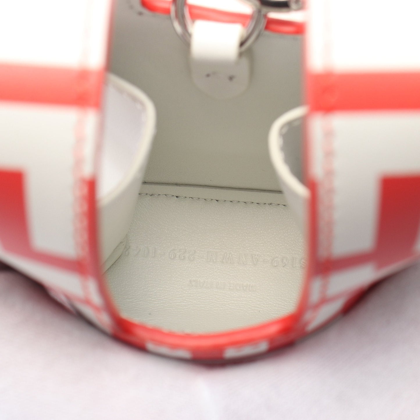 Luxury Fendi Luxury Fendi * MARC JACOBS MINI BUSTINA BUNNY Handbag Leather Red Off white 2WAY