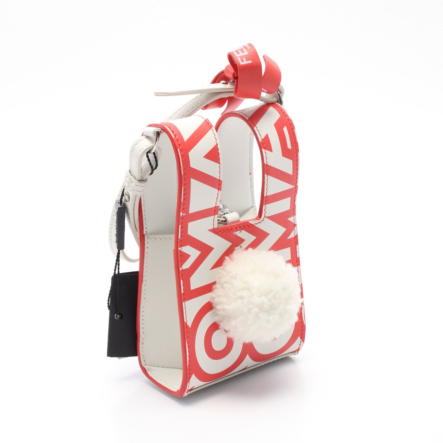 Luxury Fendi Luxury Fendi * MARC JACOBS MINI BUSTINA BUNNY Handbag Leather Red Off white 2WAY