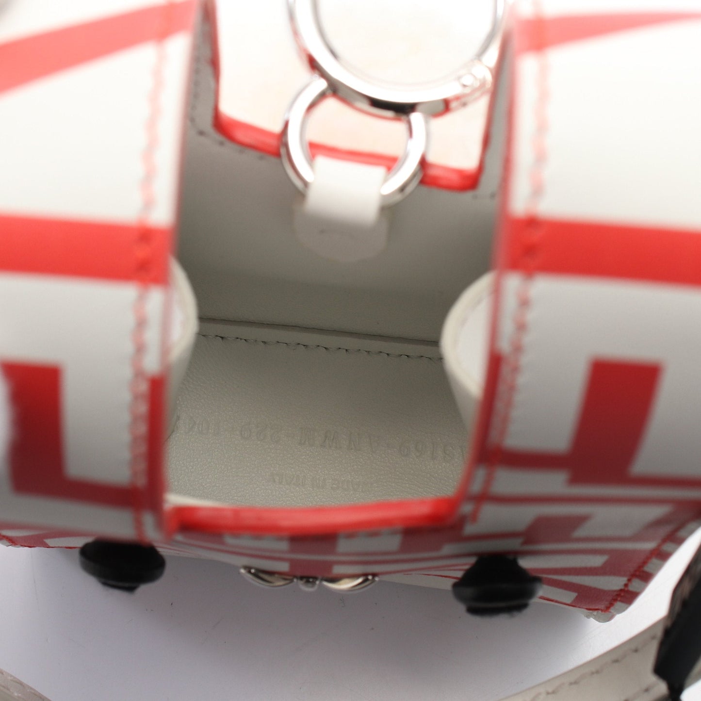 Luxury Fendi Luxury Fendi * MARC JACOBS MINI BUSTINA BUNNY Handbag Leather Red Off white 2WAY