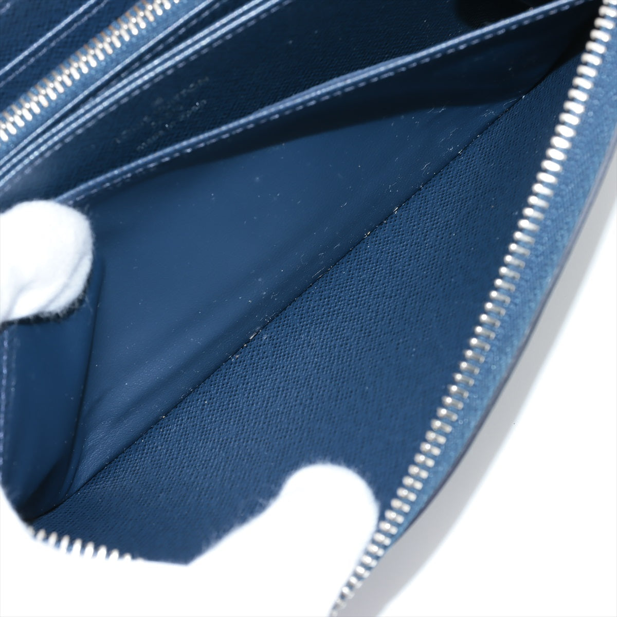 Louis Vuitton Epi  Wallet M61873 Andigo Blue Round Zip Wallet