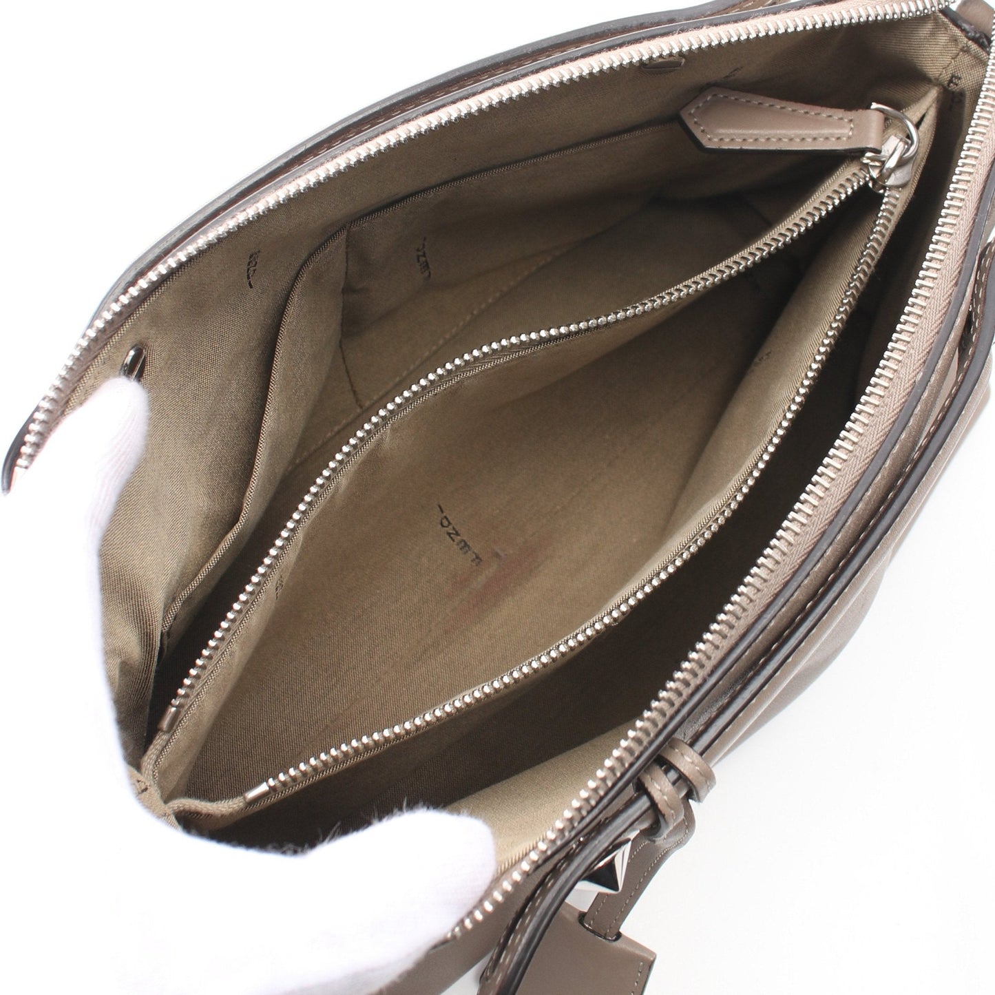 Luxury Fendi BY THE WAY MEDIUM By the way Medium Handbag Leather Gray beige 2WAY