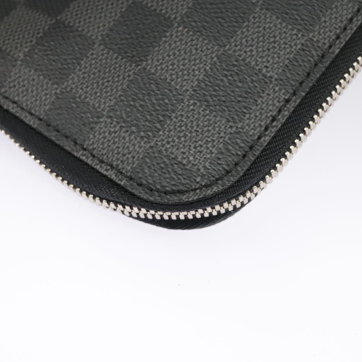 LOUIS VUITTON Damier Graphite Etui 5 Cravat Necktie Case N41136 LV 96758