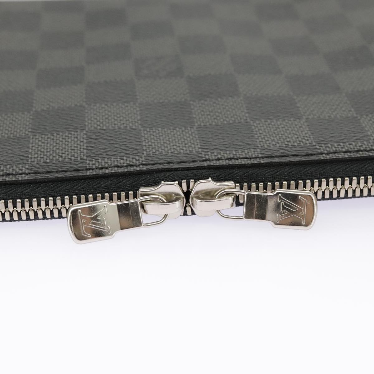 LOUIS VUITTON Damier Graphite Etui 5 Cravat Necktie Case N41136 LV 96758