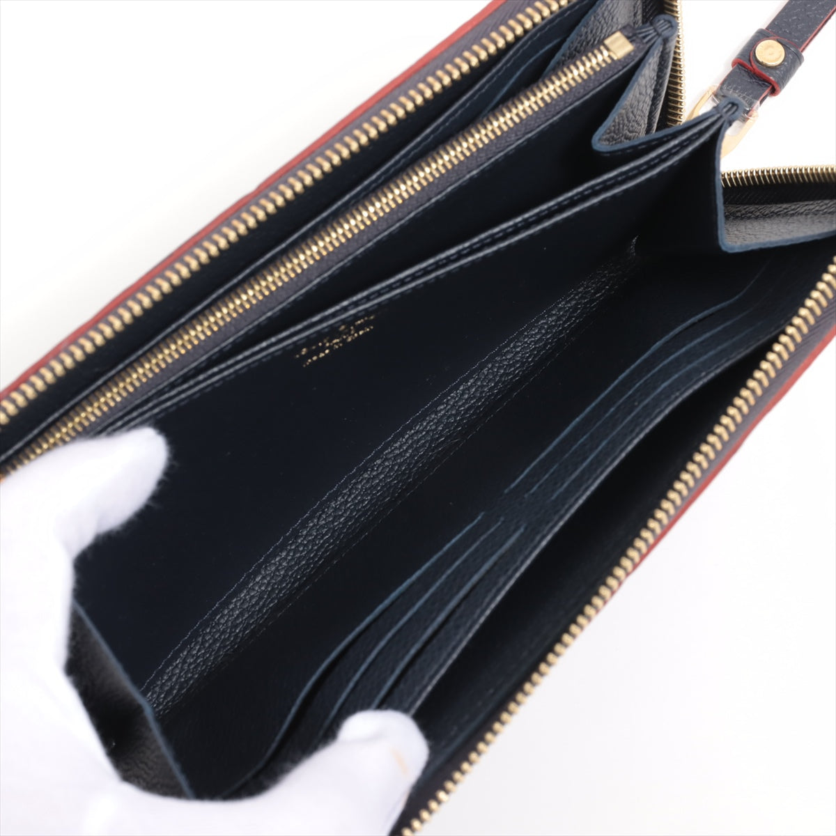 Louis Vuitton Implant  Wallet M62121 Marine Round Zip Wallet