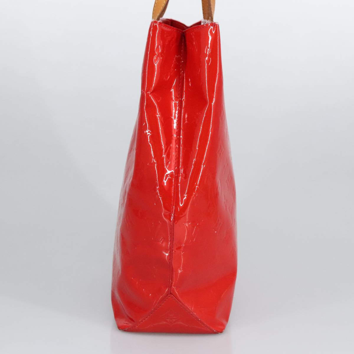 LOUIS VUITTON Monogram Vernis Reade MM Hand Bag Red Rouge M91086 LV 96777