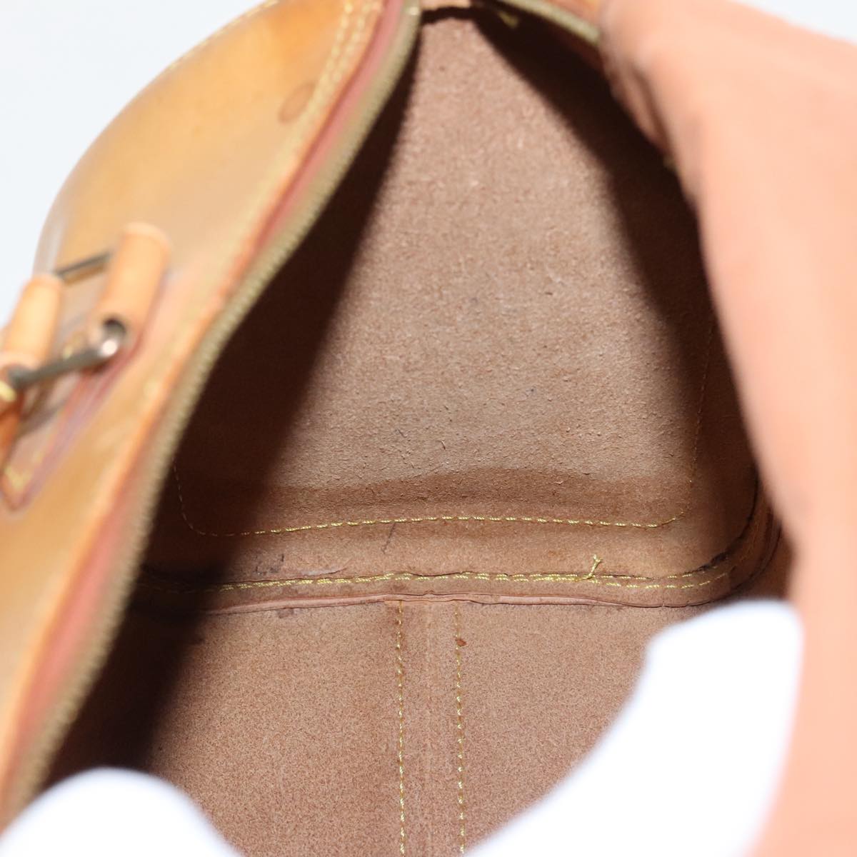 LOUIS VUITTON Nomad leather Speedy 30 Hand Bag Beige M85392 LV 96808