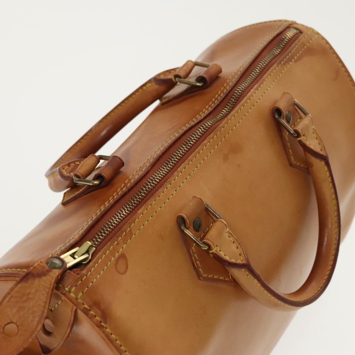 LOUIS VUITTON Nomad leather Speedy 30 Hand Bag Beige M85392 LV 96808
