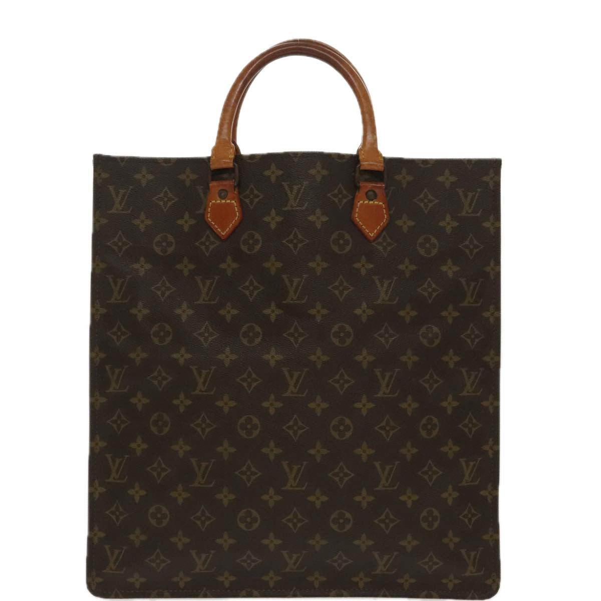 LOUIS VUITTON Monogram Sac Plat Hand Bag M51140 LV 96809
