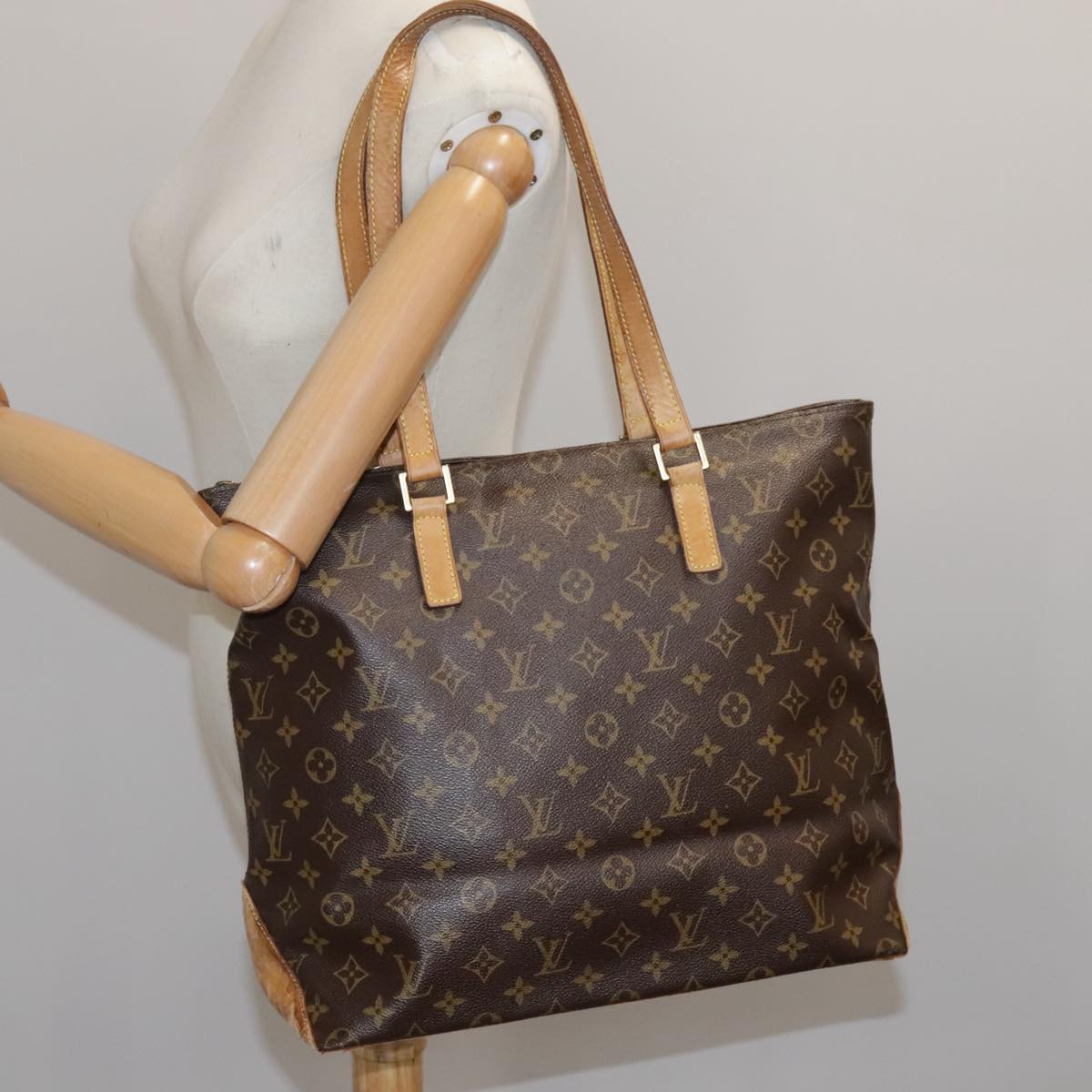 LOUIS VUITTON Monogram Cabas Mezzo Tote Bag M51151 LV 96815