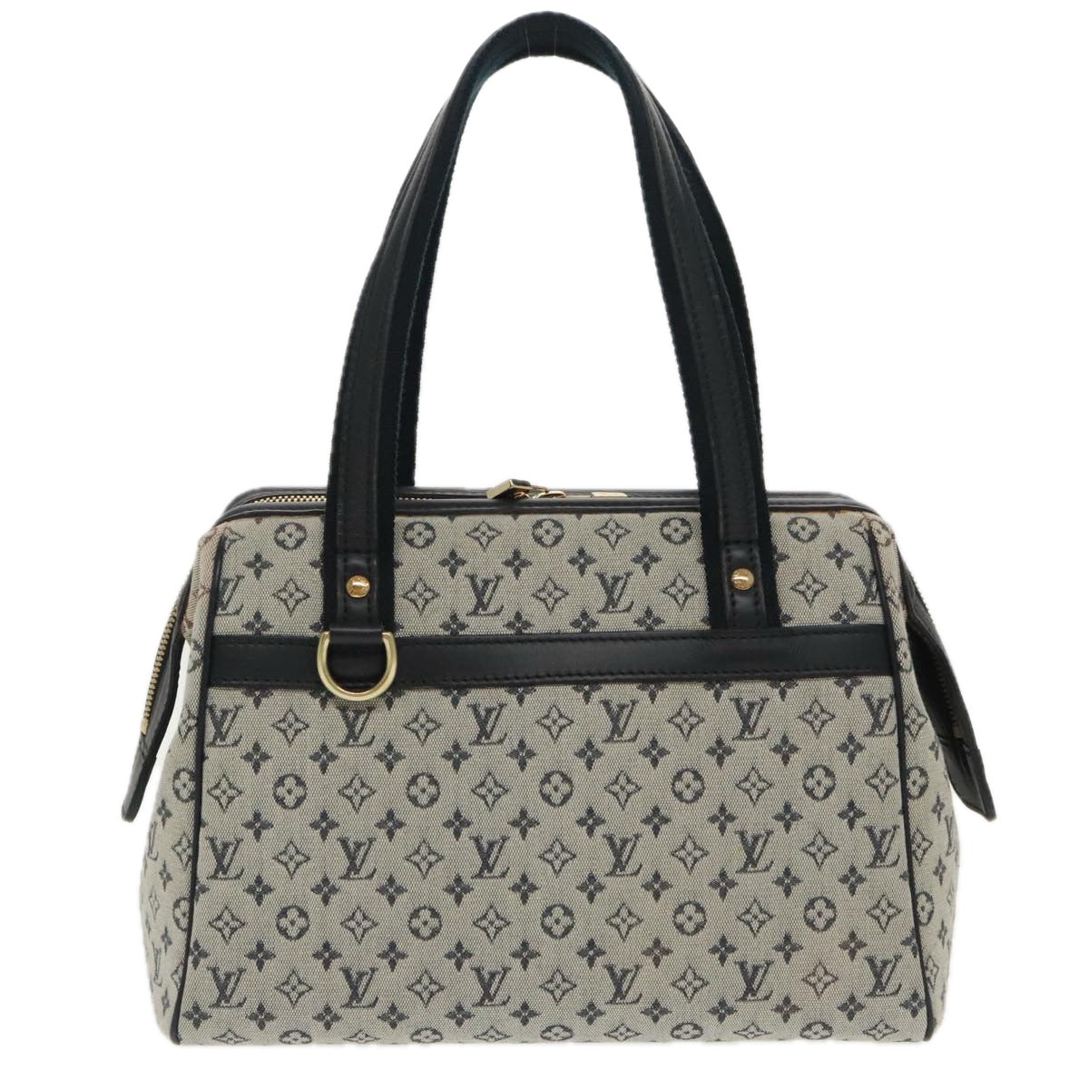 LOUIS VUITTON Monogram Mini Josephine PM Hand Bag Blue M92049 LV 96825