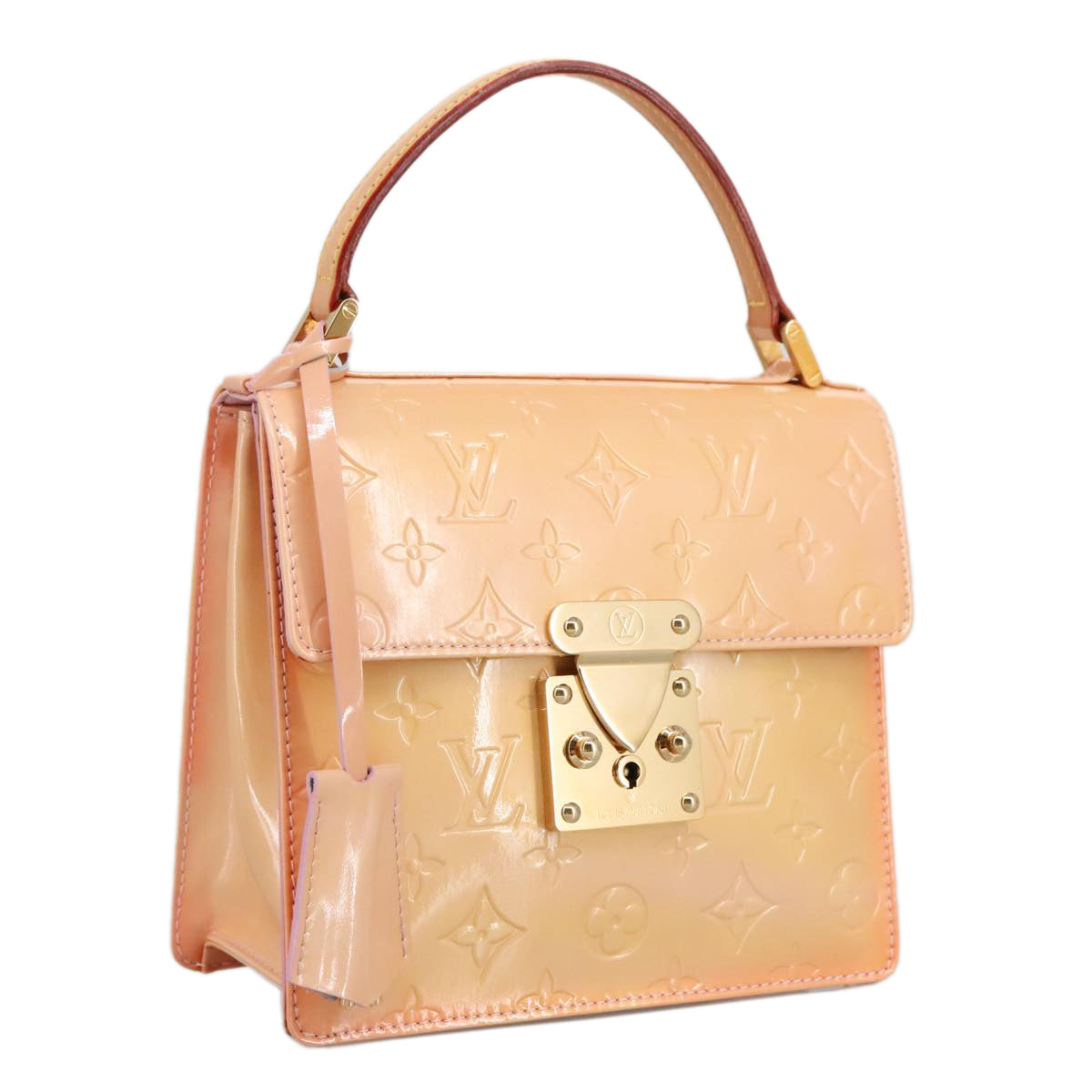 LOUIS VUITTON Vernis Spring Street Hand Bag Marshmallow Pink M91033 96826