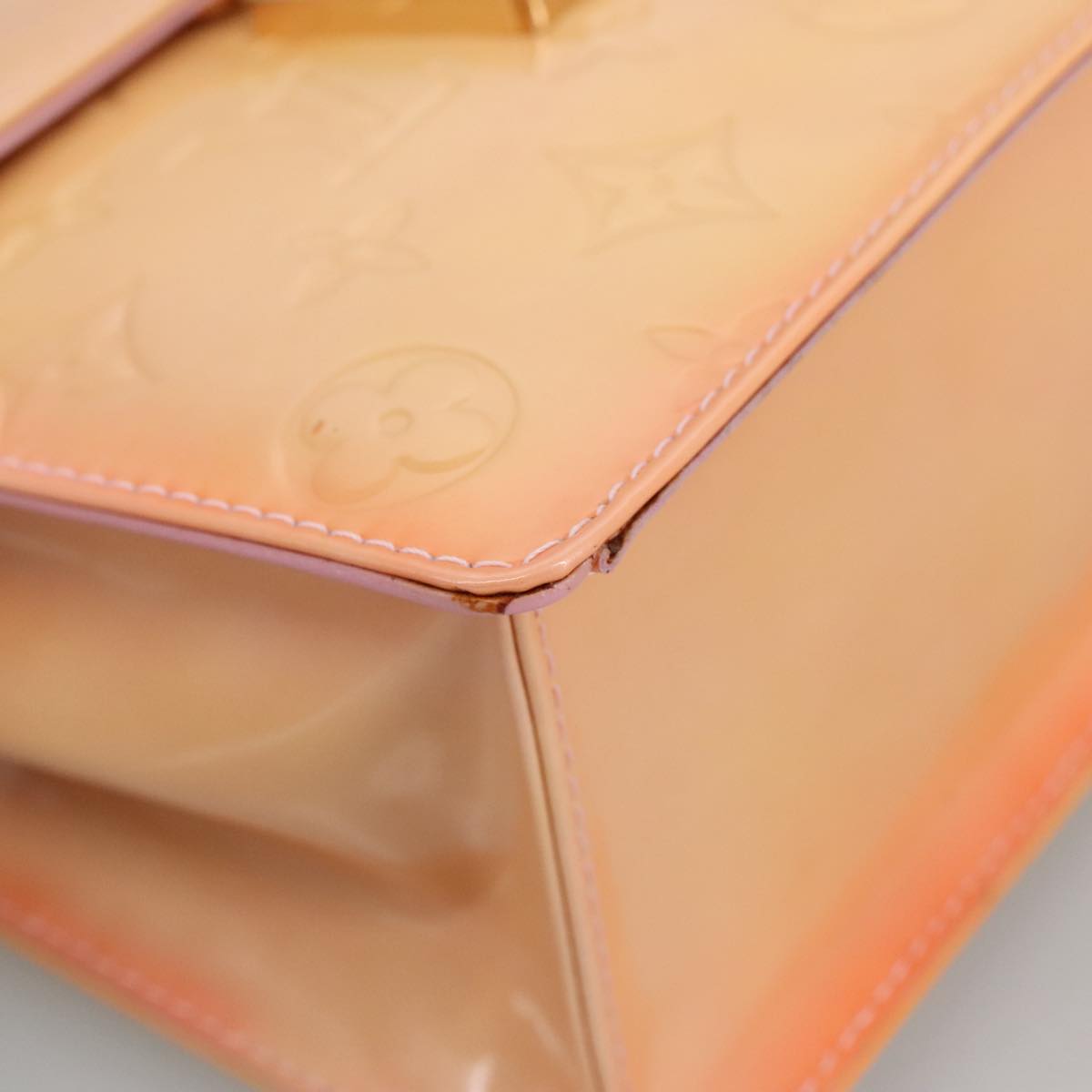 LOUIS VUITTON Vernis Spring Street Hand Bag Marshmallow Pink M91033 96826