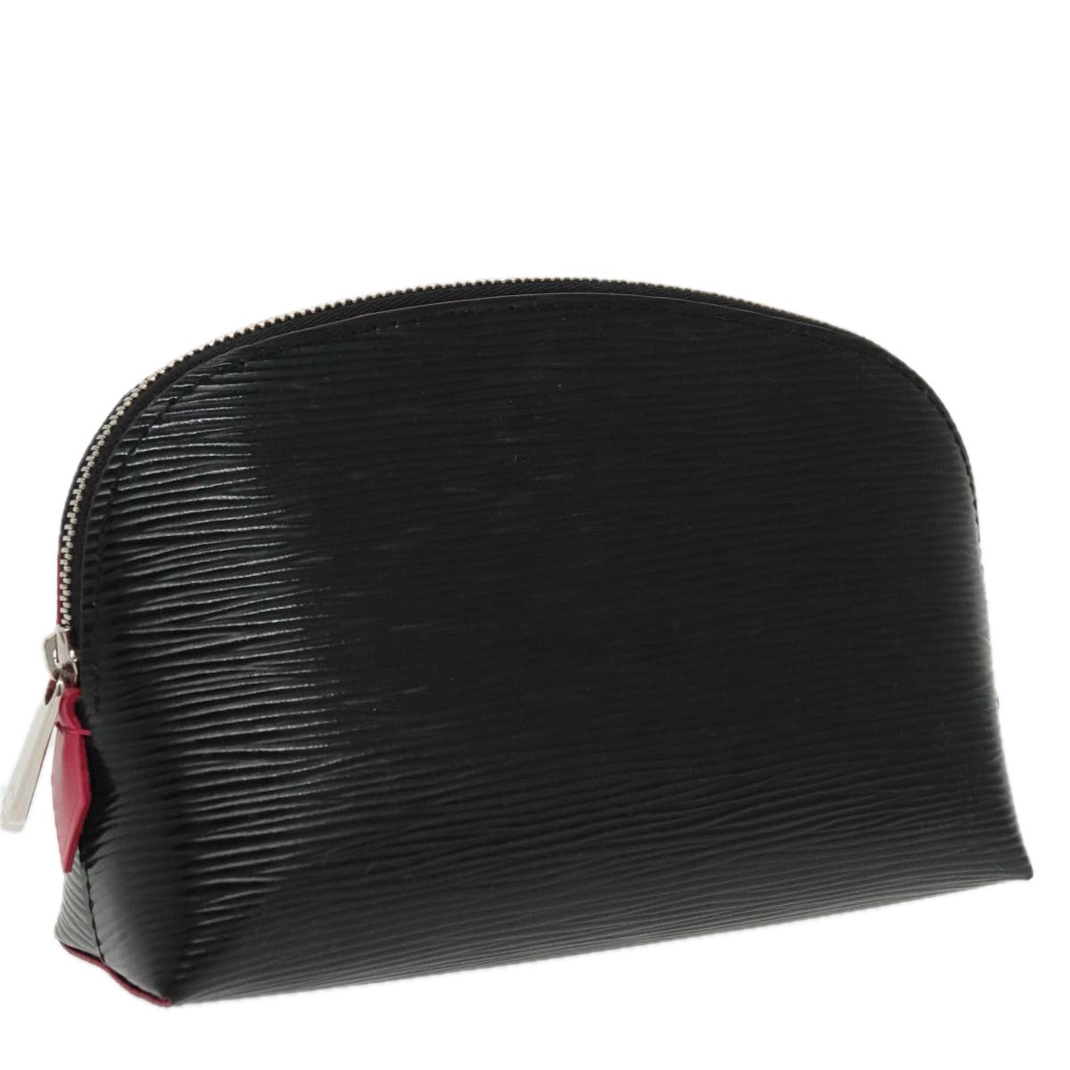 LOUIS VUITTON Epi Pochette Cosmetic PM Pouch Black Pink M67185 LV 96842