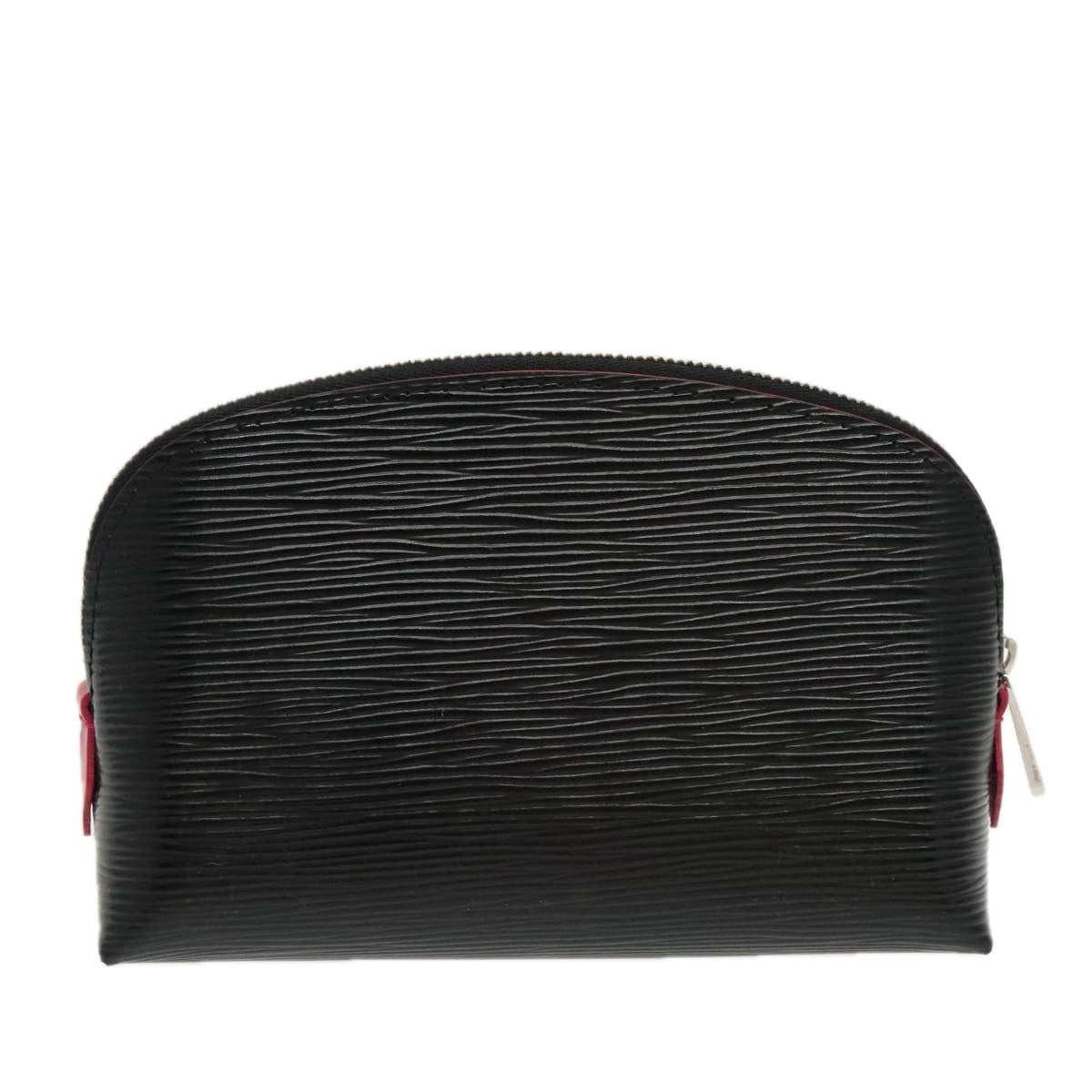 LOUIS VUITTON Epi Pochette Cosmetic PM Pouch Black Pink M67185 LV 96842