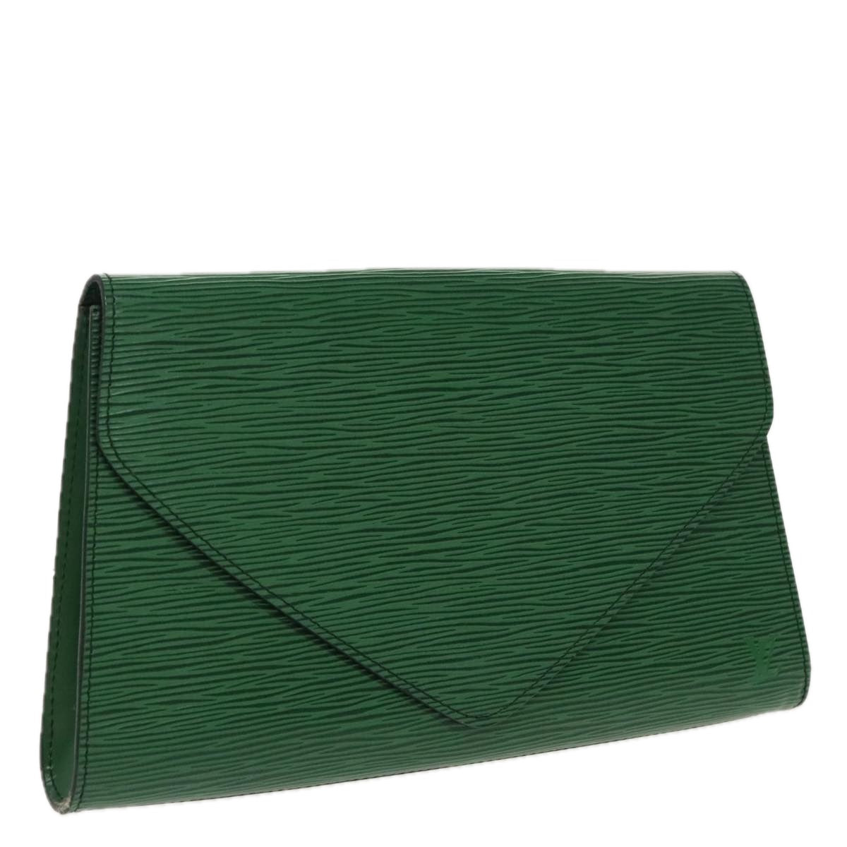 LOUIS VUITTON Epi Art Deco Clutch Bag Green M52634 LV 96843