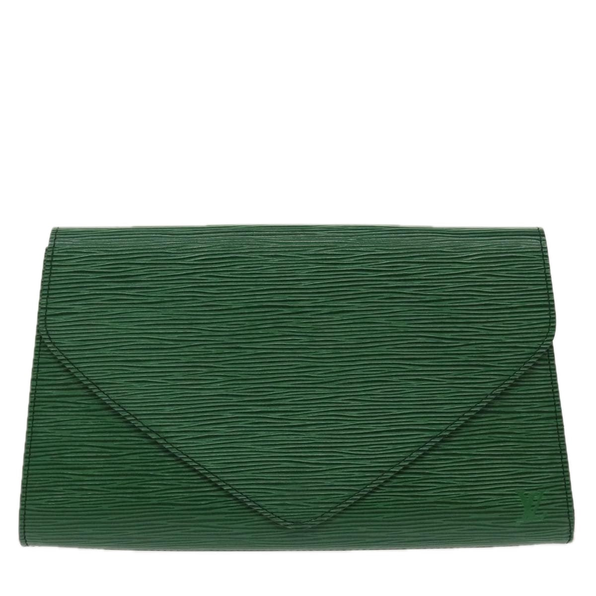 LOUIS VUITTON Epi Art Deco Clutch Bag Green M52634 LV 96843